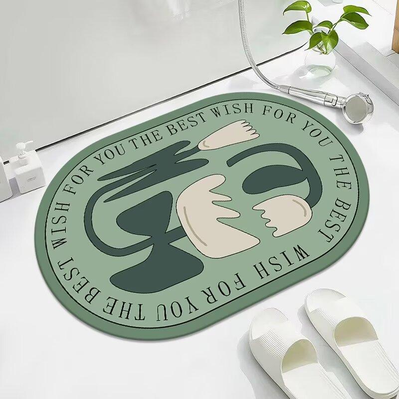Absorbent Floor Mat Bathroom Absorbent Door Floor Mat Carpet Bathroom Diatom Mud Absorbent Mat Non-slip Toilet Toilet
