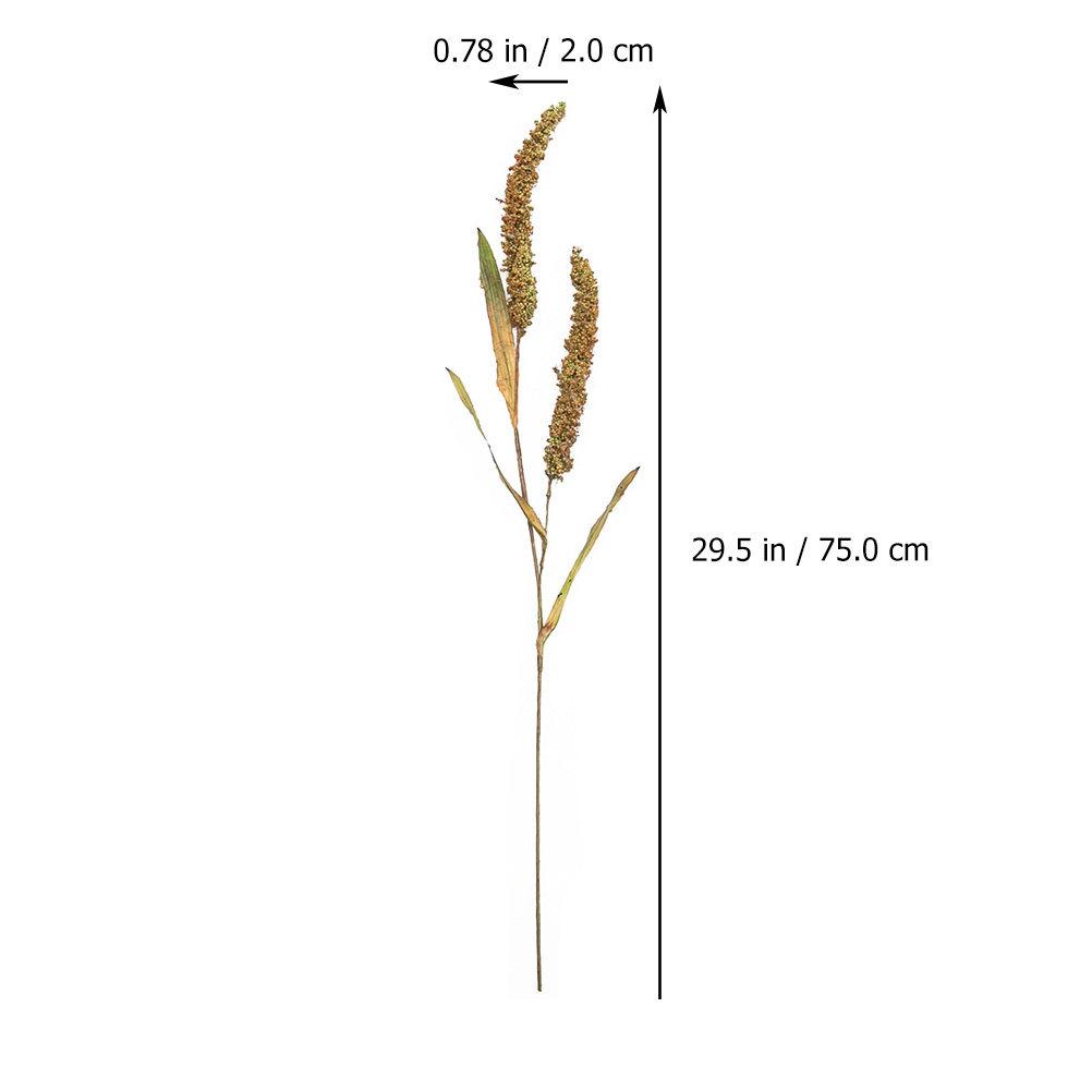 

Artificial Wheat Stalks Fake Ear of Wheat Grain Natural Realistic Millet Ears Dining Table Yard Home Plant Decor зелёный