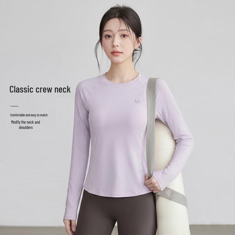 YOUYOU Women s Long Sleeve Yoga T-Shirt J36009Y1A M