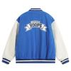 Li-Ning Anti-Five Series Color Block Letter Single-Breasted Breathable Loose Cotton Jacket Men Jacket Light-Blue Cream AJMU195-4
