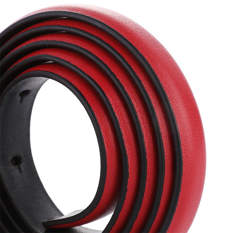 Leather Belt Women'S Fashion Decorative Coat Dress Trendy Fashion Black Thin Belt Hair