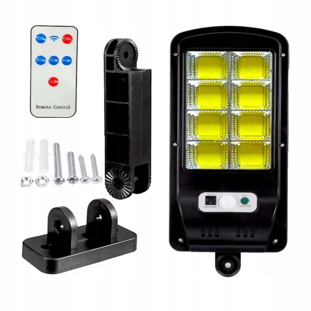 Solar lamp 160 led cob garden motion sensor 3 modes remote control ip65 halogen