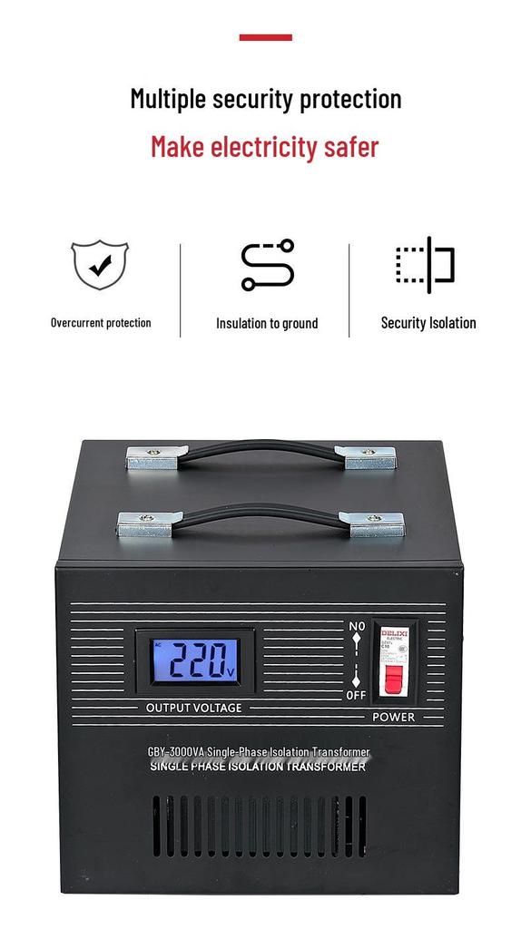Audio Equipment 220V 1:1 Isolation Transformer Anti-Shock Anti-Leakage