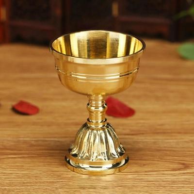 Kerzenlicht Halter, Messingbecher, Buddhistischer Butterhalter für Tischmittelstücke