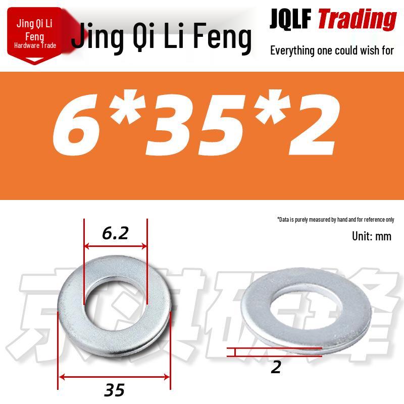 4.8 Grade Galvanized Flat Washer, M3-M14, Thickened Iron Gasket