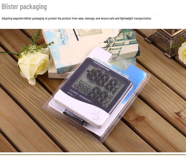 HTC-1 Wall-Mount Digital Thermometer & Alarm Clock with Large Display