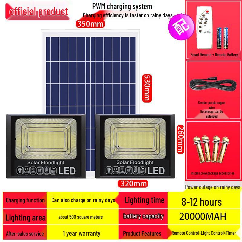**Waterproof Super Bright Solar Courtyard Entrance Light**