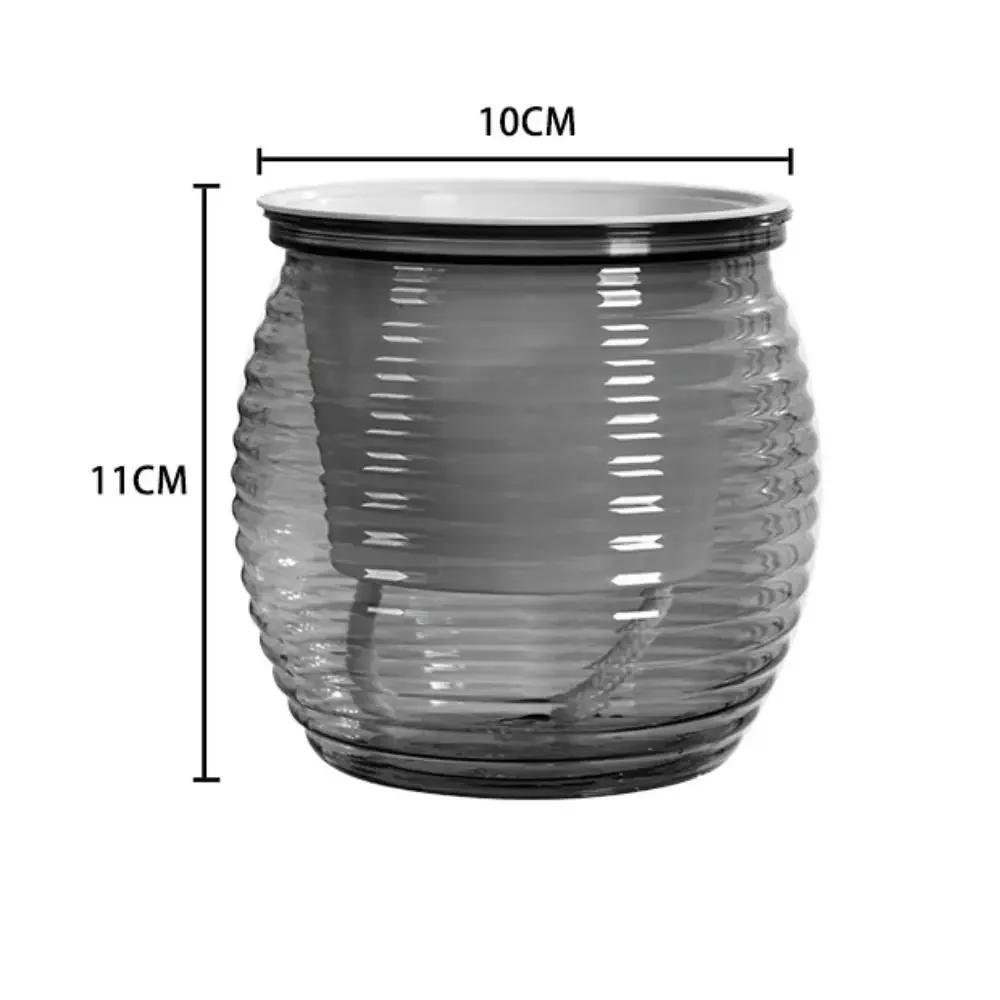 

Automatic Water-Absorbing Self-Watering Plant Pots Transparent Plastic Desktop Flower Pot Double Layer Home Decorations