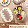 Mikrowellengeeignete isolierte Bento-Lunchbox aus 316 Edelstahl für Büro und Schule