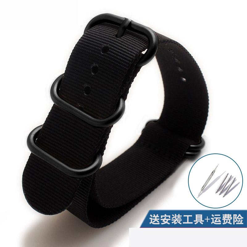 Nylon Watch Strap Bracelet Watch Strap 20 22 23 24 26mm Sport Fashion Bracelet Watch Accessories Manual Suture Simple Strap