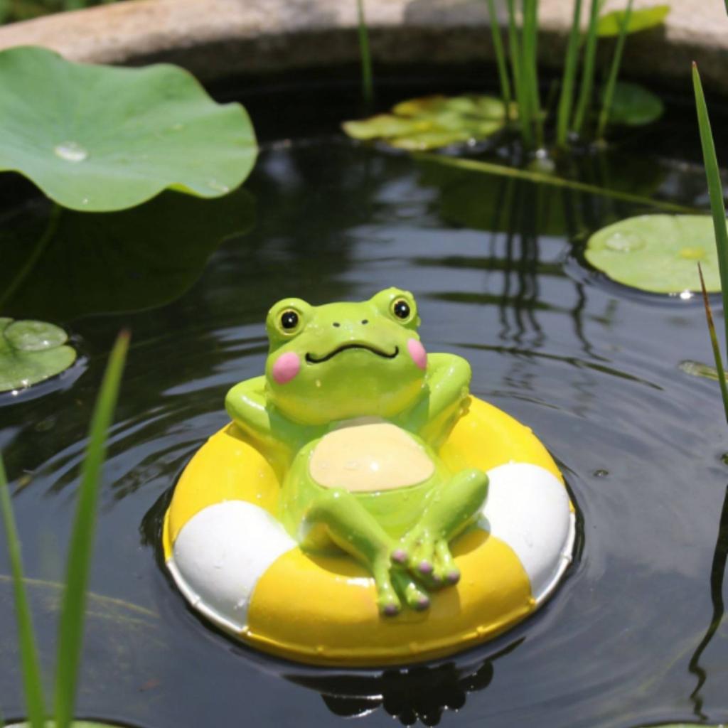 Floating Frog Ornament Resin Pond Decoration Outdoor Decor Compact for Aquarium