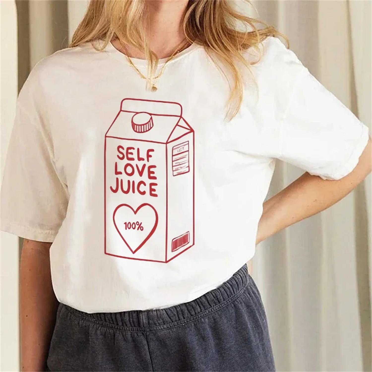Short Sleeved Printed Women s Simple Casual T-Shirt Summer Basic Milk Box Pattern Women s Round Neck Cartoon Printed Top T-Shirt S