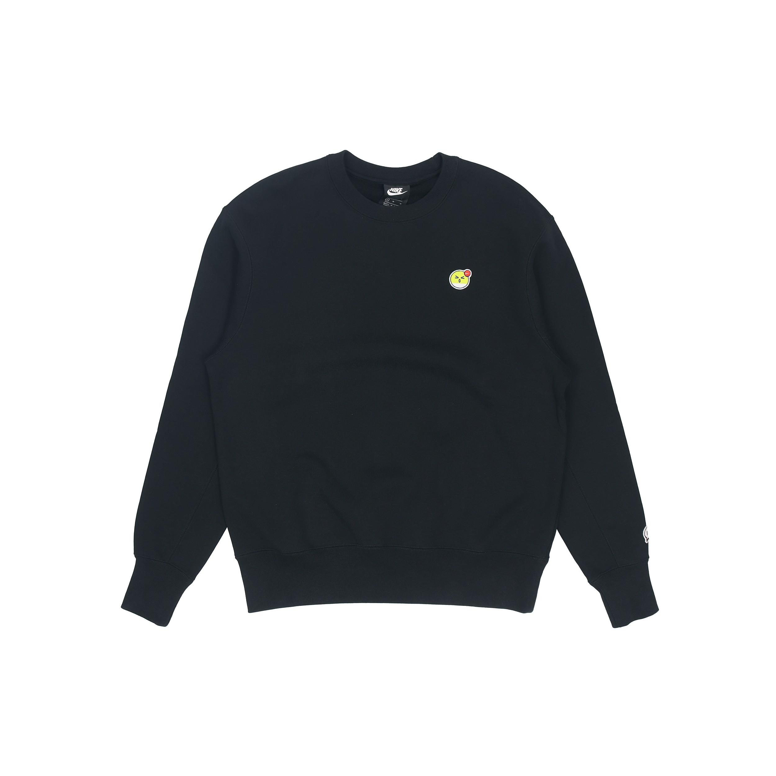 Nike Airmoji Series Sportswear logo Casual Pullover Sports Round Neck Black Men s CZ2362-010 L