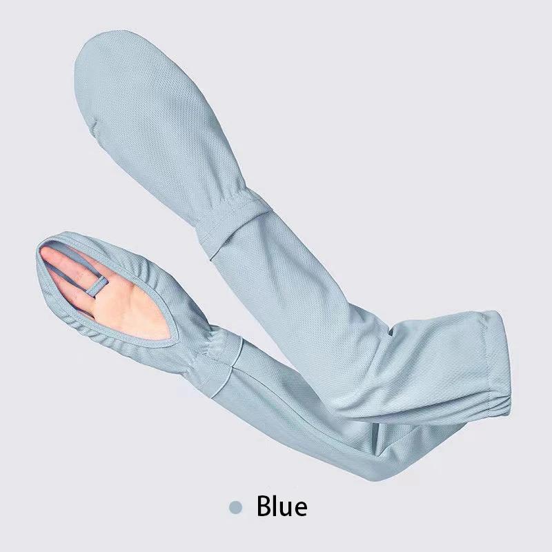 

1 пара рукавов от солнечных ожогов, летние УФ-защитные рукава для женщин, для вождения, с длинными рукавами и регулируемыми манжетами синий