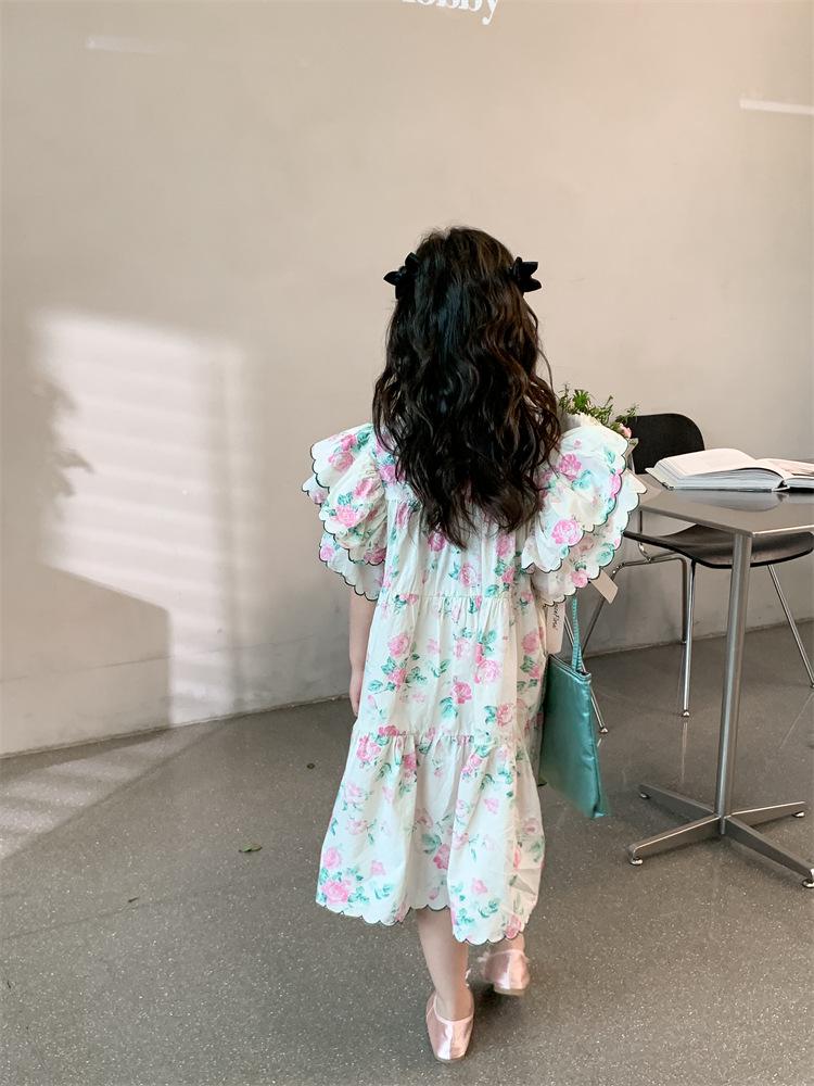 Korean Sweet Floral Princess Dress for Girls - 2024 Summer Fashion