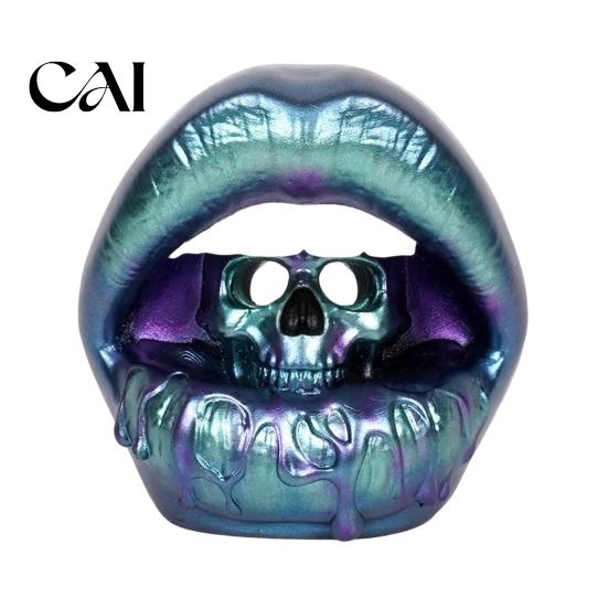 Durable Resin Craft Ornaments Halloween Decoration, Skull Ghost Mouth Gnome Figurine for Home Decorations For Table Tiered Tray, Cute Spooky