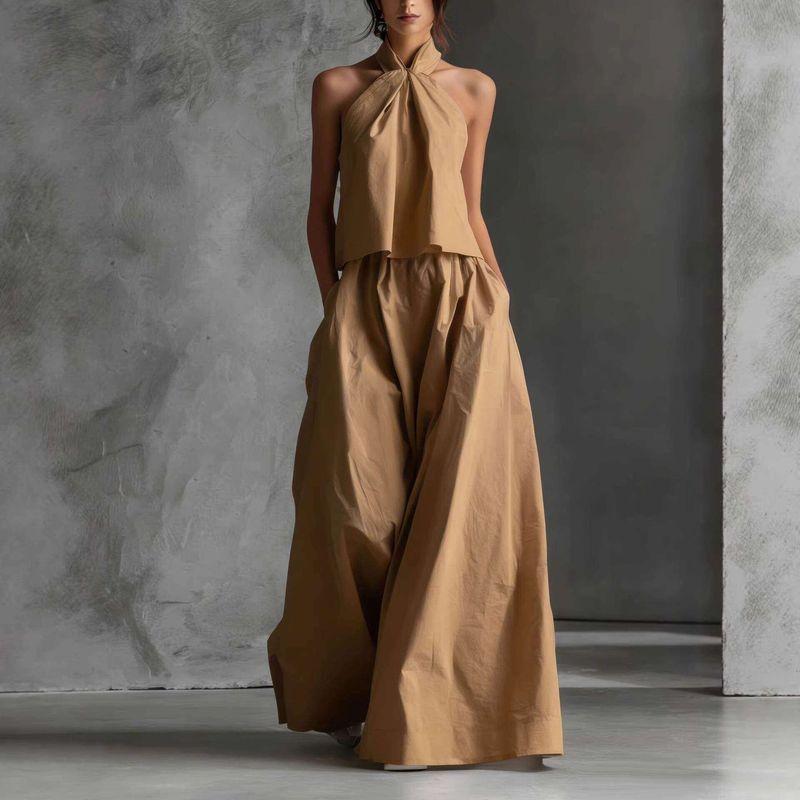 New Summer Loose Sleeveless Top Two-Piece Set