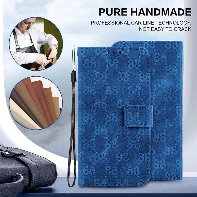 Leather Flip Case with Card Slot for TCL 408 - Full Wrap Protective Cover