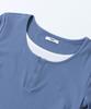 UCLA Women'S Layered Henley Neck Ribbed T-Shirt [G-Blue](Uc5Sta6)