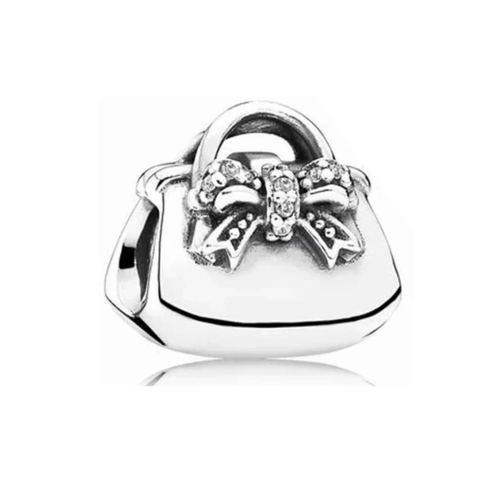 S925 Silver Lollipop Coffee Pot Charm Beads with Love Lock Key for DIY Women Bracelet Jewelry Boutique
