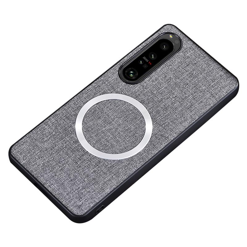 For Sony Xperia 1 VI Case Magnetic TPU+Cloth Shock-Absorbent Phone Cover