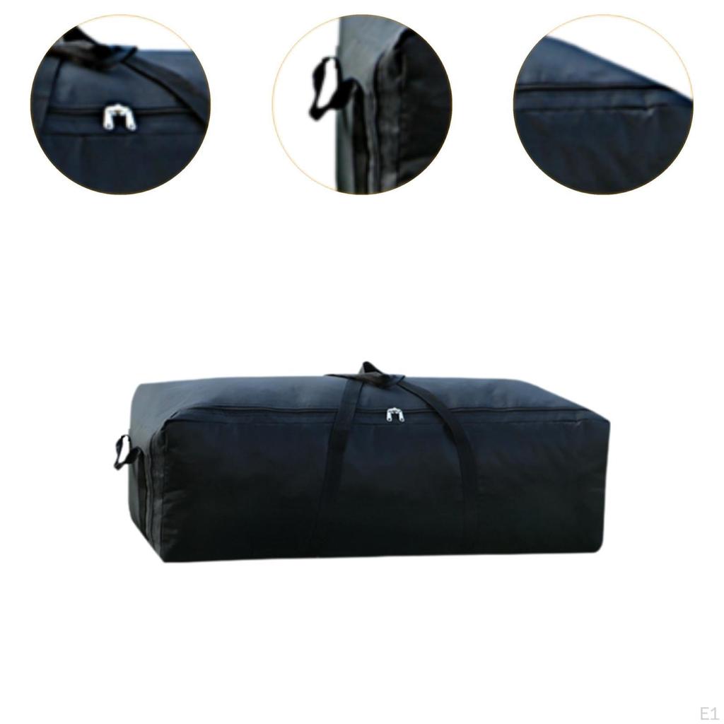 Camping Equipment Storage Bag Large Duffel Heavy Duty Black Oxford Fabric Carry Luggage