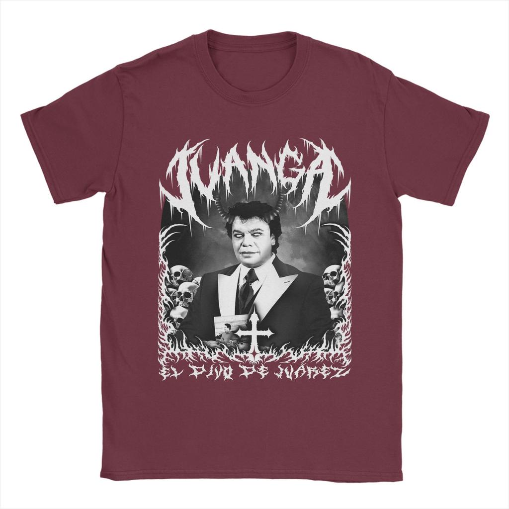 Herren Juan Gabriel El Divo de Juarez Dunkles Metall Design T-Shirt Baumwollkleidung Kurzarm Rundhals T-Shirt Geburtstag T-Shirts