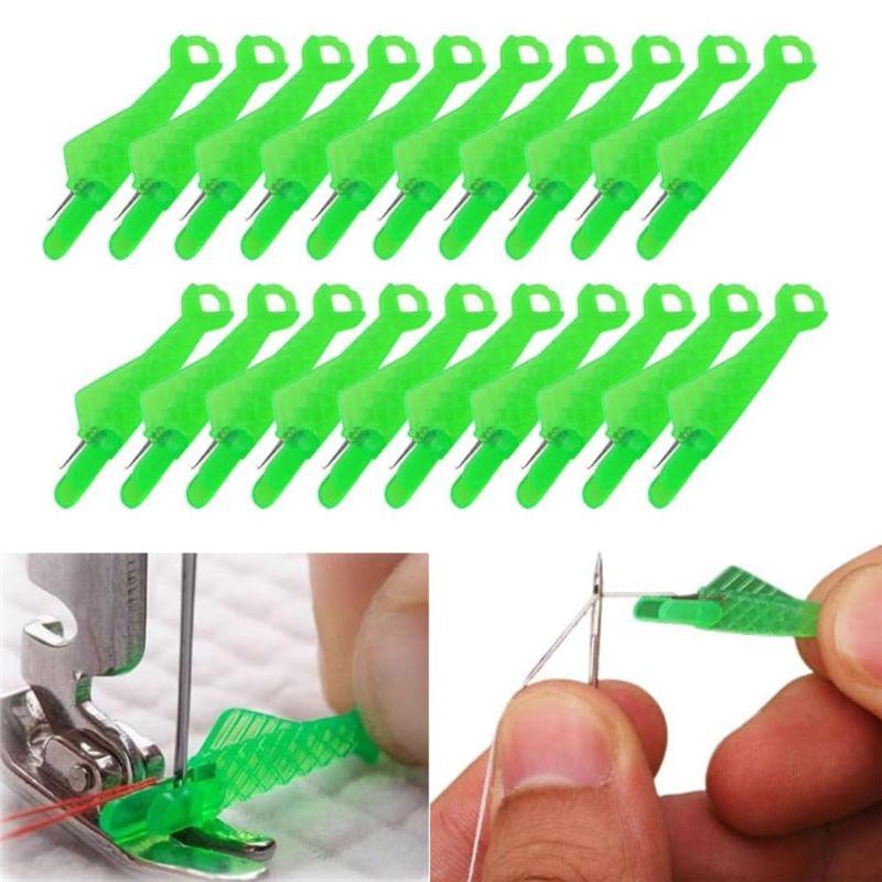 ABJI-Fish Mouth Sewing Machine Needle Threader, 2026 Upgrade Automatic Sewing Needle Threader Tool,100PCS