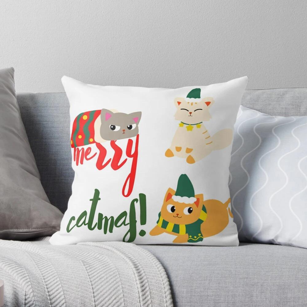 Merry Christmas Decoration Home Pillowcase Cushion Cover Autumn 45X45Cm Red 40X Living Room Sofa Bed Pillowcase