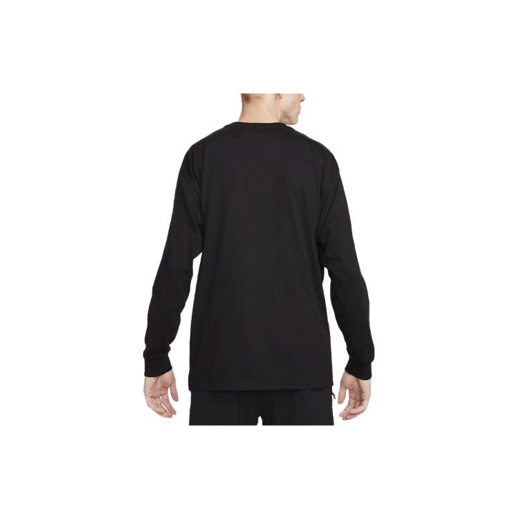 Nike ACG Logo Print Ribbed Crew Neck Long Sleeve T-Shirt Men Tops Black FQ3729-010