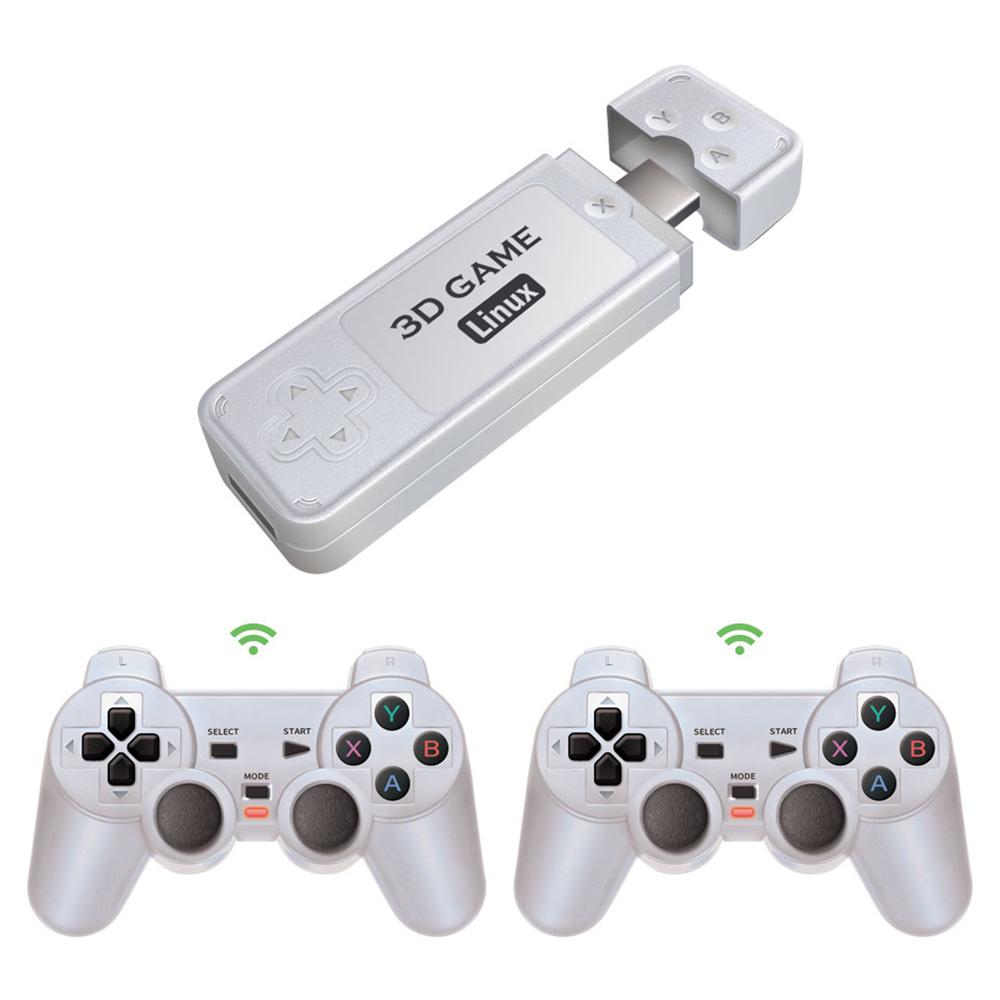 AMPOWN Y6 64G 4K HD Output Game Stick with 2 Wireless Game Controller
