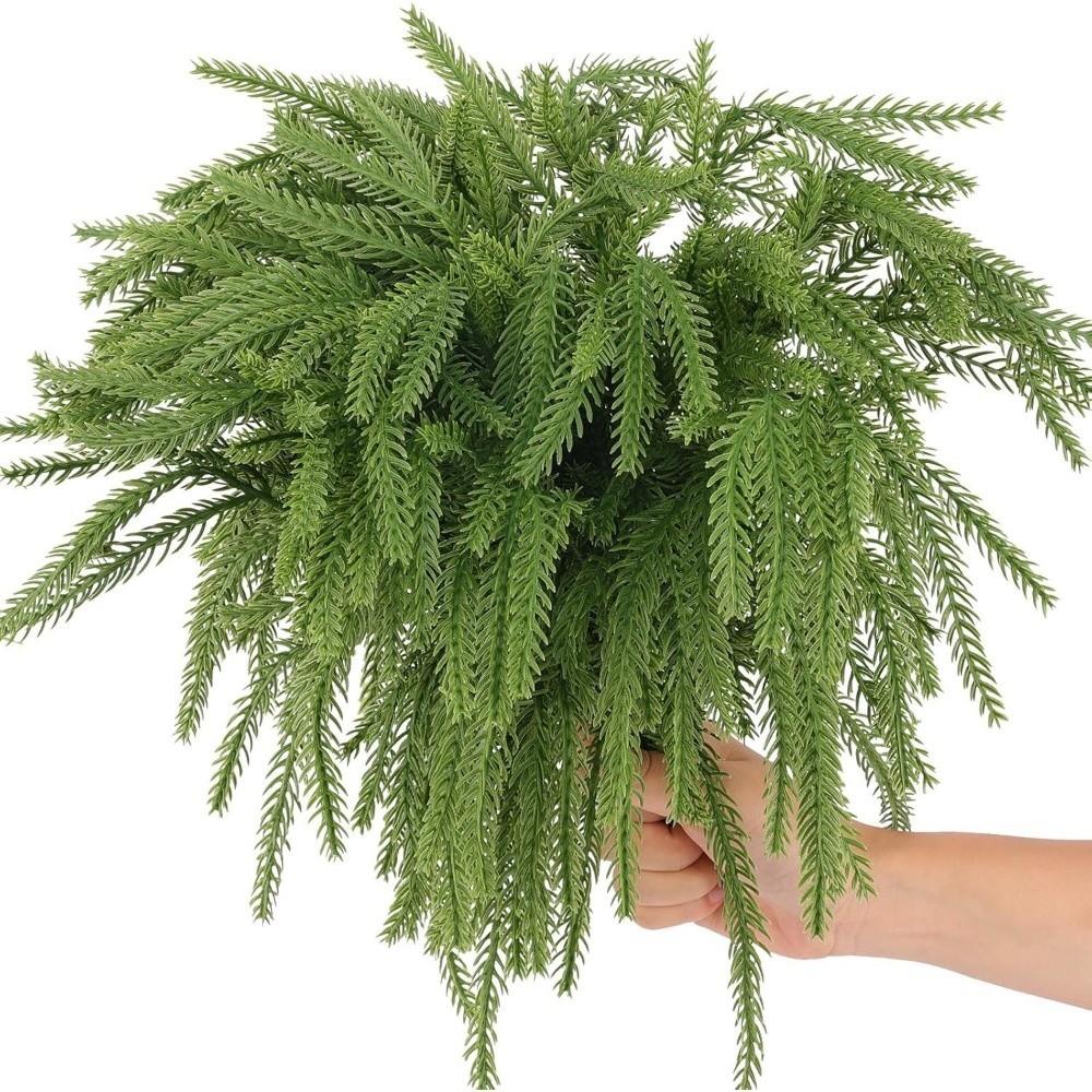 12pcs Plastic Plant Artificial Pine Branches Flower Arrangement Accessories  Home Decoration
