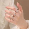 S925 Sterling Silver Moissanite Six-Prong Zircon Engagement Ring for Women – Romantic Bridal Jewelry