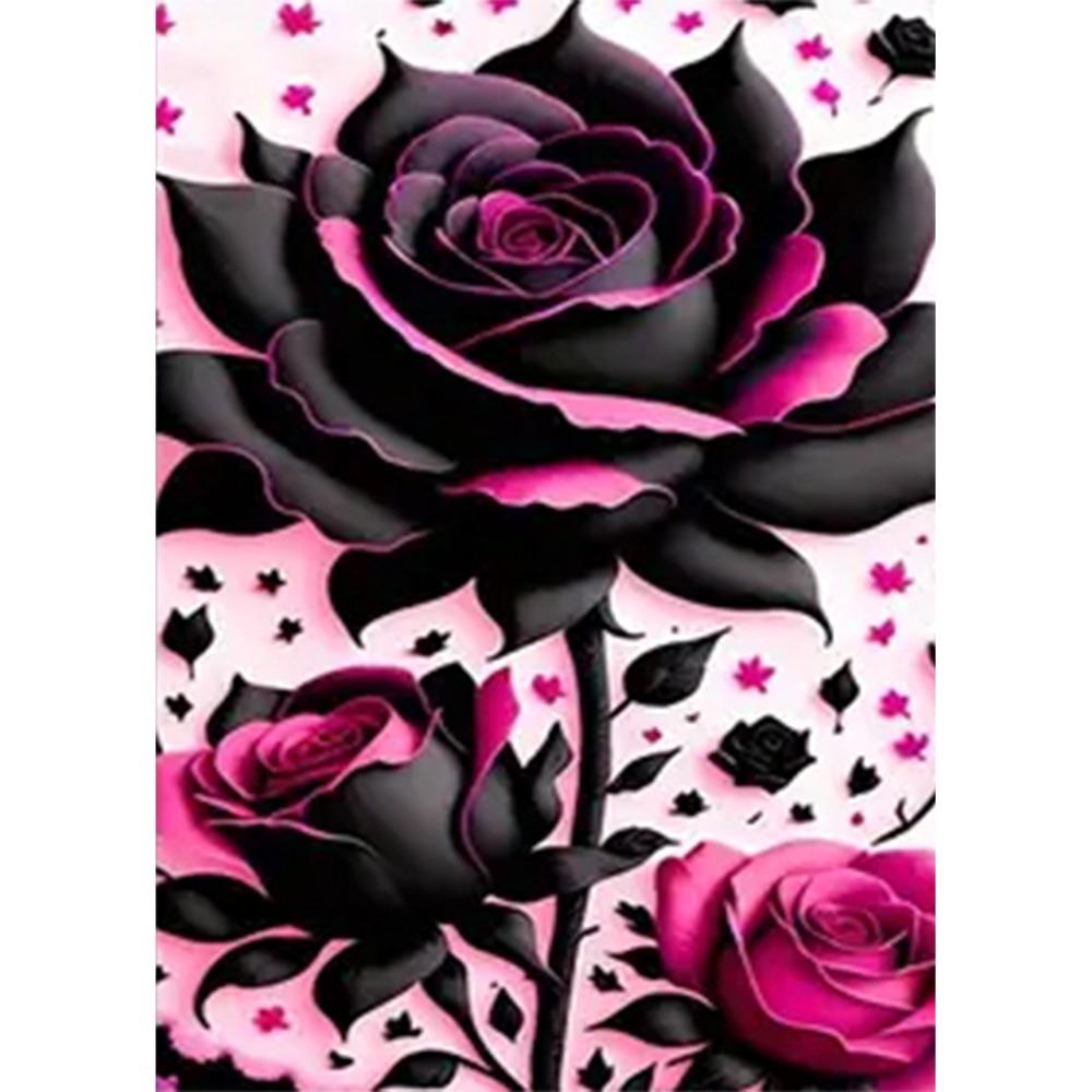 5D Diamond Painting, Peony Flower Sticker Diamond Cross Stitch Decorative Painting