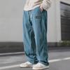 Men's Spring and Autumn Straight-Leg Mid-Rise Corduroy Pants Youthful Drape-Effect Simple Casual Trousers