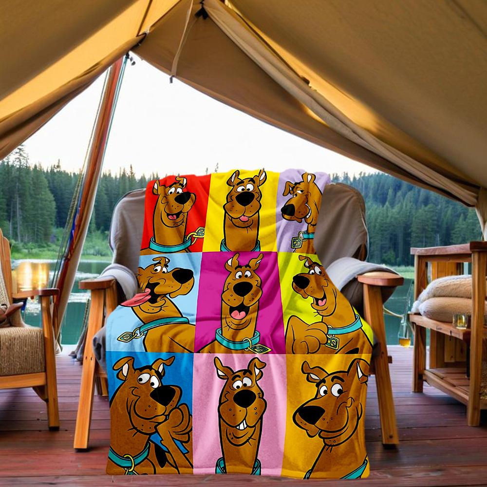 

1 шт. Плед Scooby Art для улицы, легкий, фланелевый, мягкий и теплый, для всех сезонов, для улицы, кемпинга, гостиной, офиса, L1106009 80x120cm
