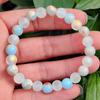 Bracciale in Cristallo Satinato con Pietra Shoushan Xi Yin TK - Sette Colori