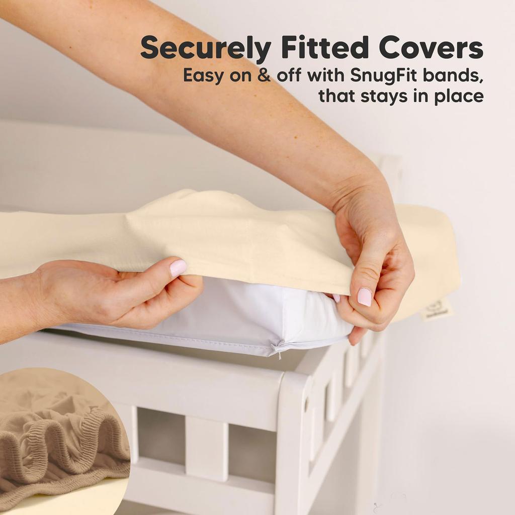 Pack of 2 Baby Changing Pad Cover Protector Case Enjoy Comfort and Durability for Baby Nursery and Diaper Table