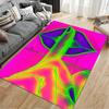 Neon Lips and Finger Art Carpet suitable as a non-slip mat for the living room or bedroom sofa