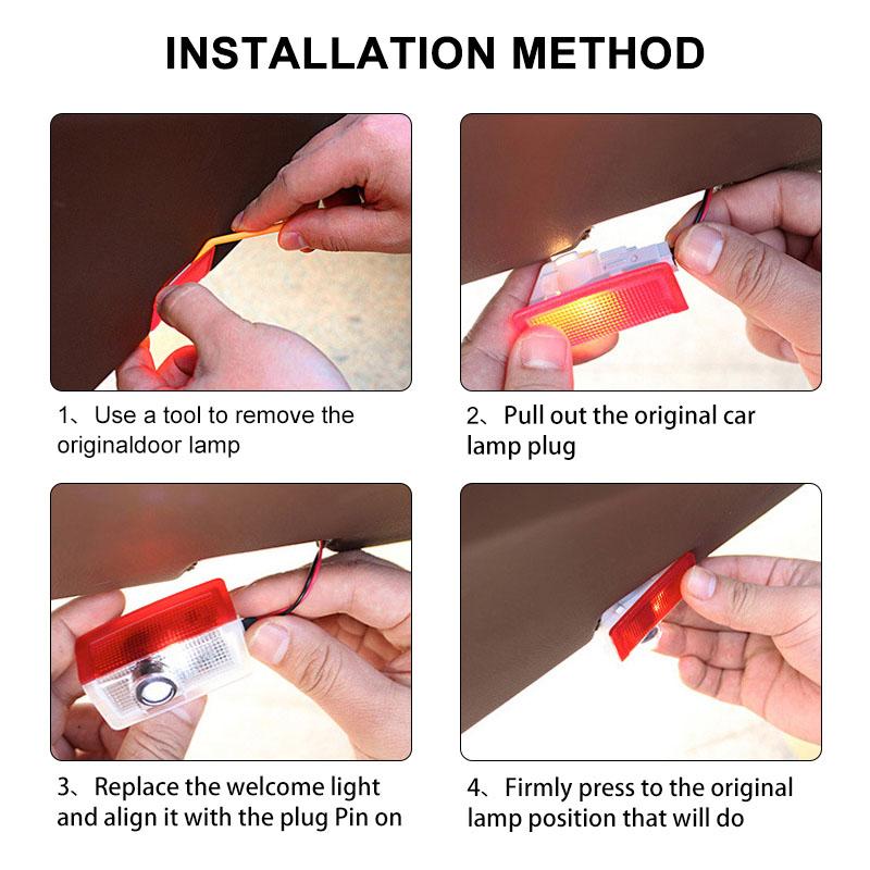 2025 Hot HD LED Car Door Welcome Light Laser Projector For Mercedes-Benz C550 C180 C200 C220 C230 C250 C280 C300 C350 C63 AMG W2