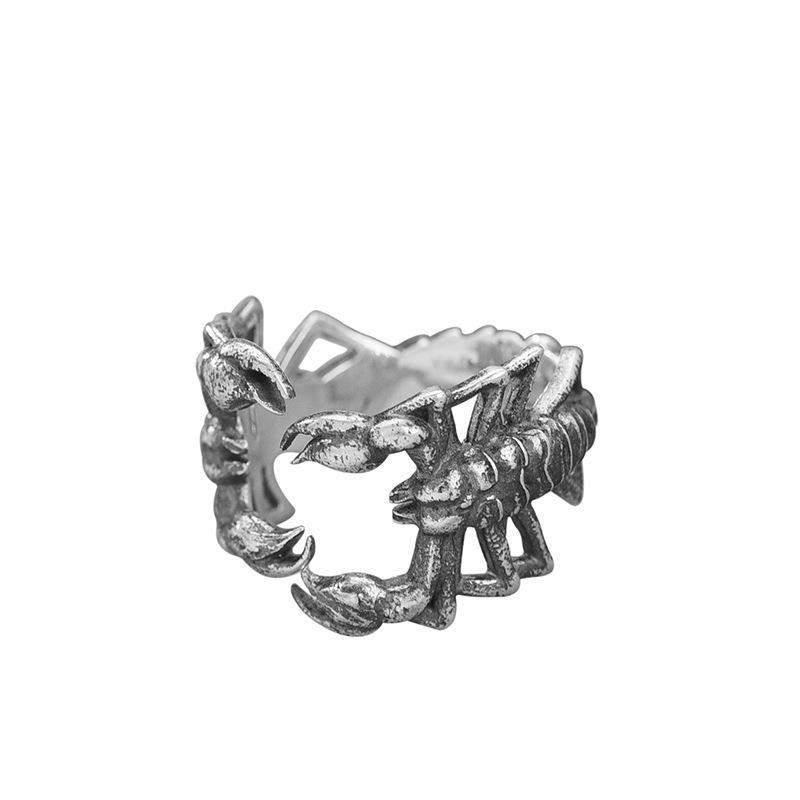Ring Men's Fashion Hip-hop Trendy Men's Scorpion Open Single Ring Index Finger Ring Jewelry Gift