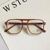 New Mens Retro Square Optical Glasses Frame Anti Blue Light Blocking Eyeglasses Fashion Double Beam Design