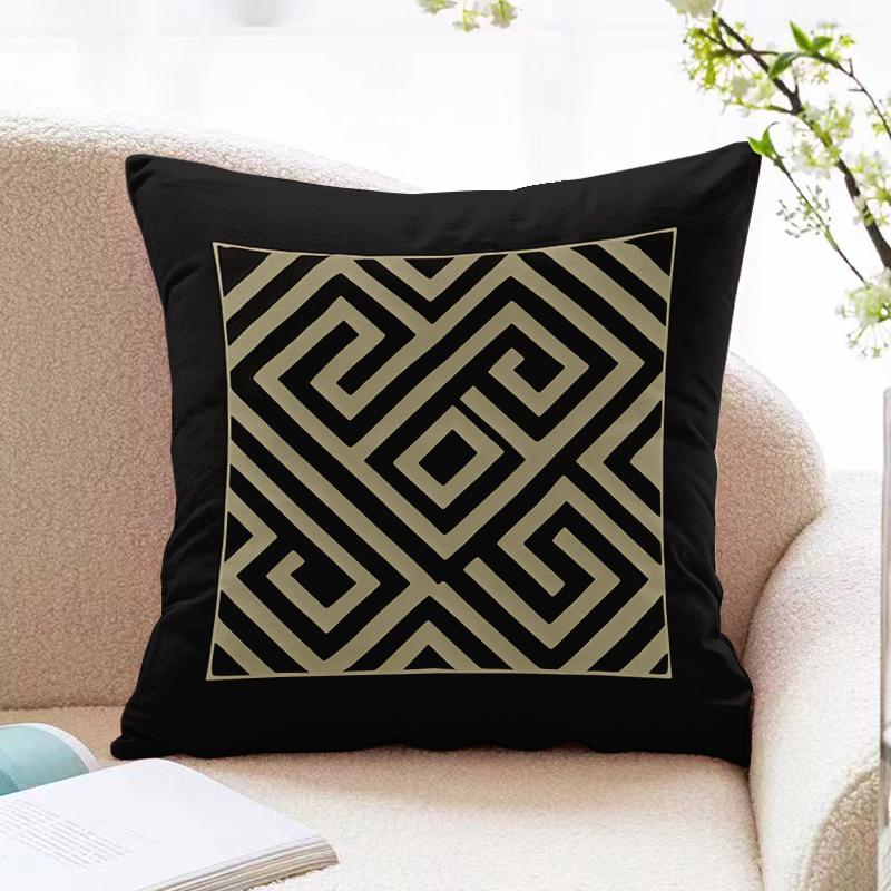 American Retro Pillow Cover Sofa Living Room Cushion Cover Office Waist Pillow Bedside Square Pillowcase Removable and Washable