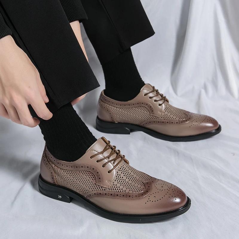 Mode 2025 Neue Sommer Herren Freizeitschuhe Mesh Outdoor Atmungsaktiv Slipper Flats Herren Business Derby Büro Fahrschuhe Botas Para Hombre