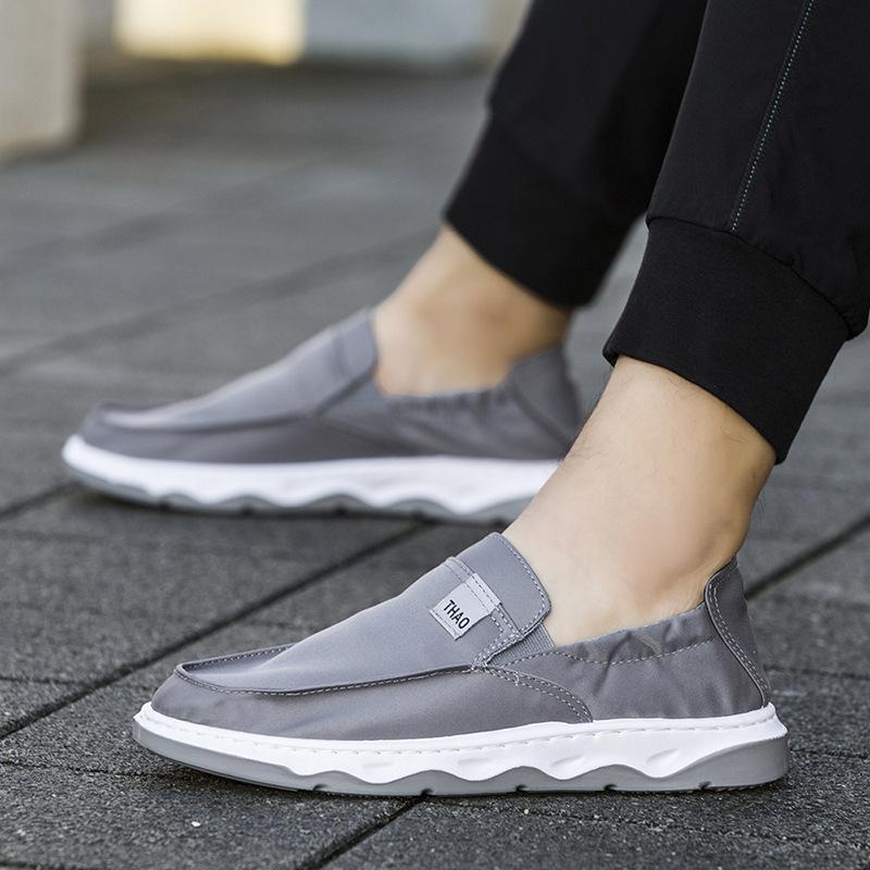 Herrenschuhe 2025 neue Herbst-Einzelschuhe mit weicher Sohle, niedrig geschnittene Slipper, koreanische Version, Herren-Freizeitschuhe zum Hineinschlüpfen