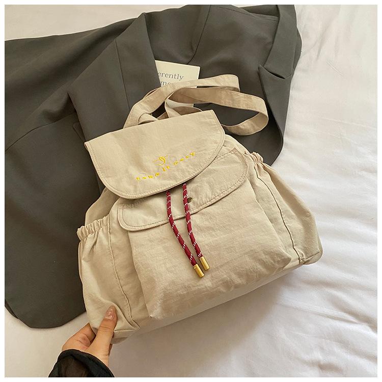 

Backpack bag women s 2025 new summer Korean niche foreign style college style large capacity casual canvas schoolbag