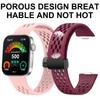 Comfortable Silicone Band with Magnetic Lock Breathable Accessory Sweat Resistant Silicone Watch Strap for Watch Fit3