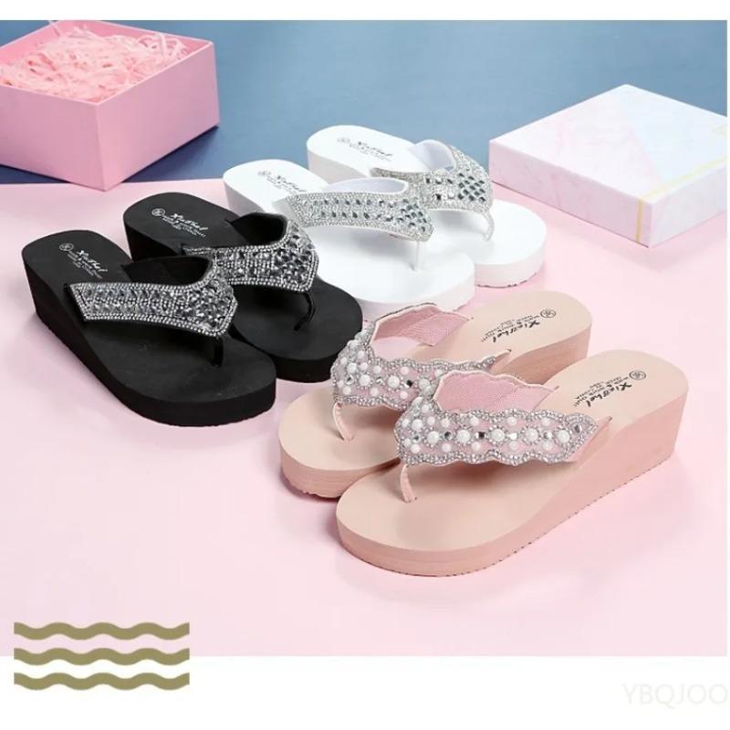 2026 Fashiable Versatile Beach Slippers Women'S Elegant Minimalist Flip Flops Casual Comfortable Wedges Women Sandals