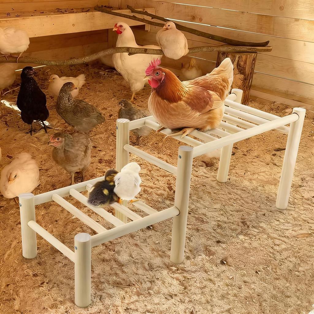 Chick Roosting Perch Stand Wooden Training Perch for Pet Chickens Farm Chicken Coop Perch Standing Rack Fpr Garden Farms
