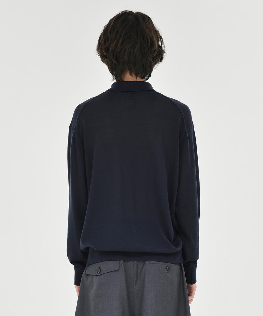 Beulaunyadeu Knit Pique Shirt, Dark Navy